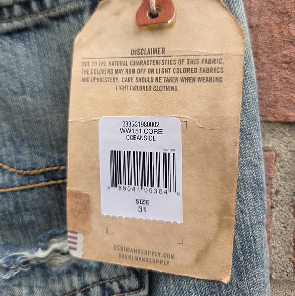 Denim & Supply Ralph Lauren Distressed Boyfriend Jeans Oceanside Wash Size 31 - Picture 7 of 10